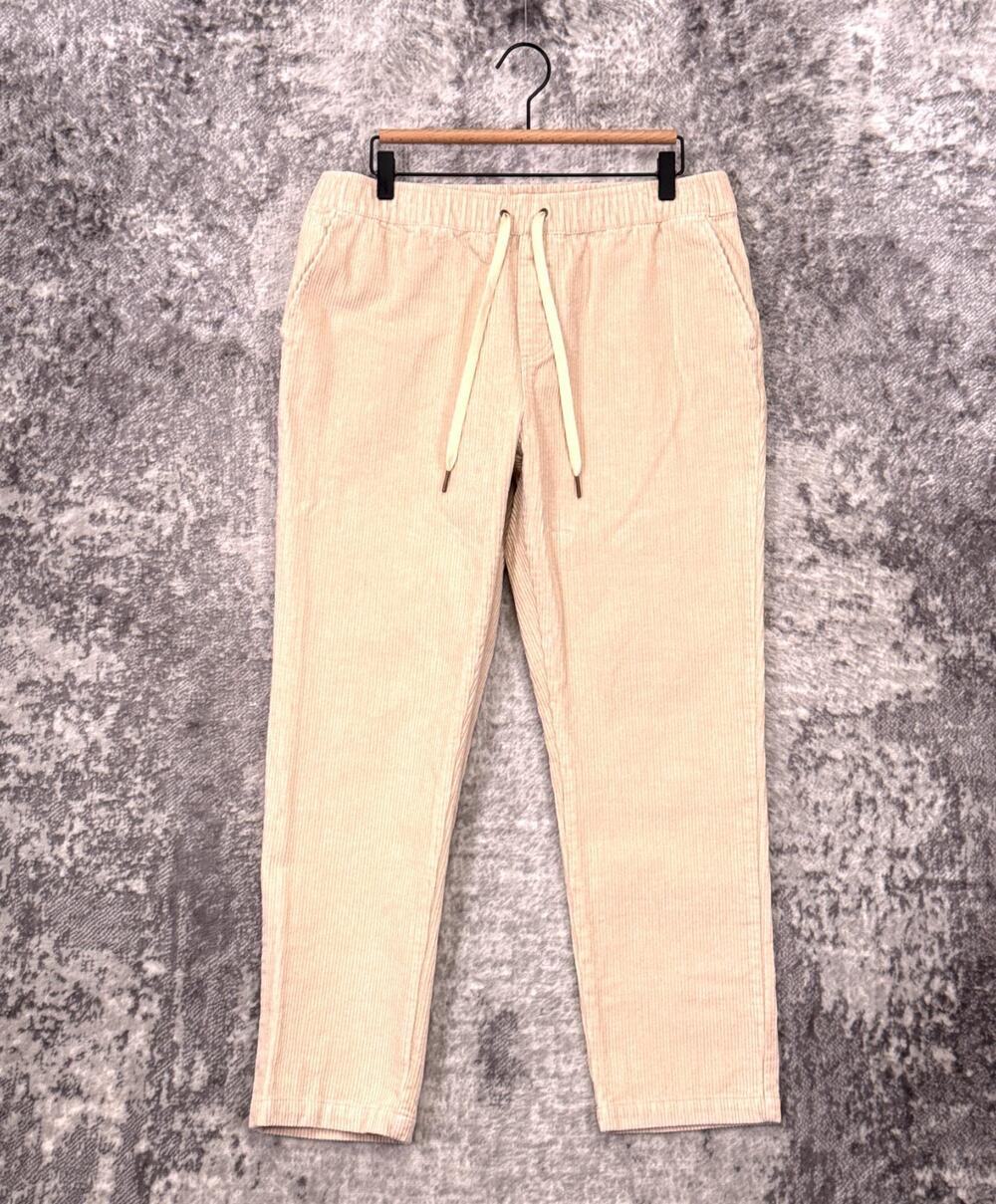 Dandy Del Mar Corsica Corduroy Pants Large Mens Drawstring Resort Cream